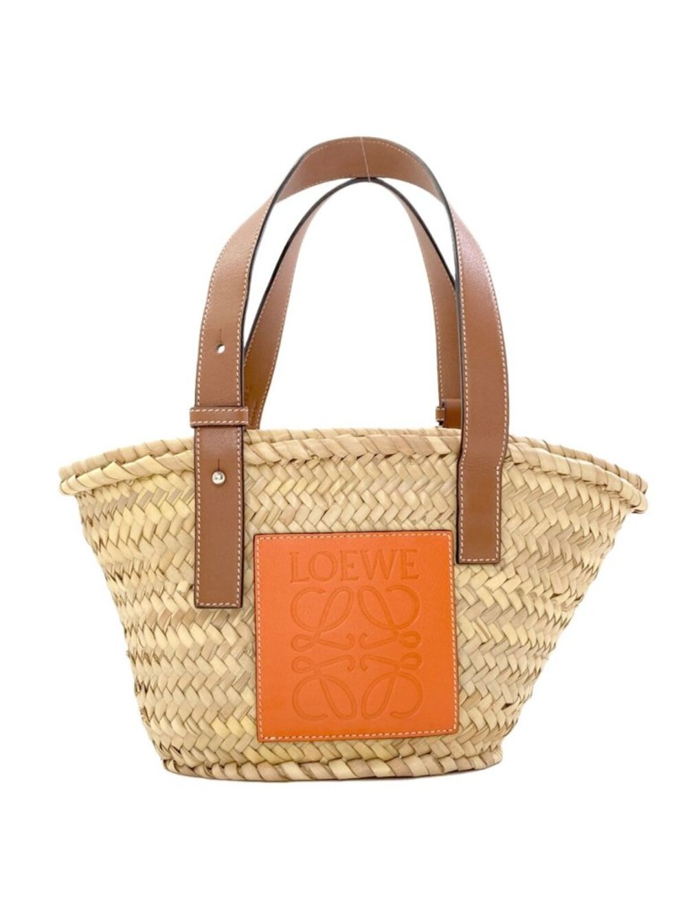 Loewe Basket Bag Small Handbag Calfskin Palm Leaf